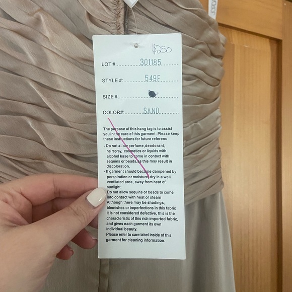 NWT Gorgeous Champagne/Sand formal gown!! - Picture 4 of 7
